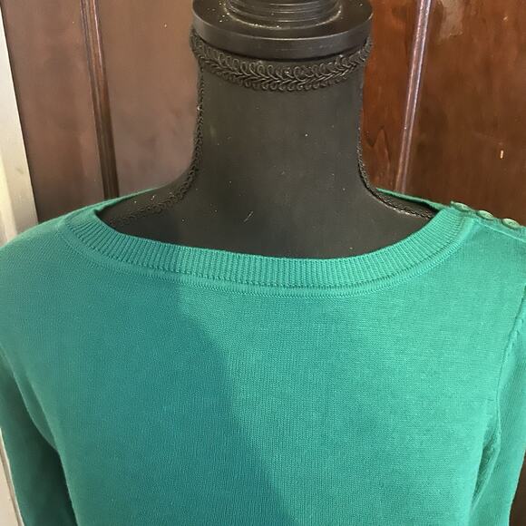 Green Vintage Forever 21 Lightweight Sweater 100% Cotton Womens MEDIUM - Picture 6 of 11